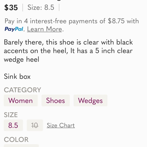 Ladies black wedge heels - Picture 10 of 10